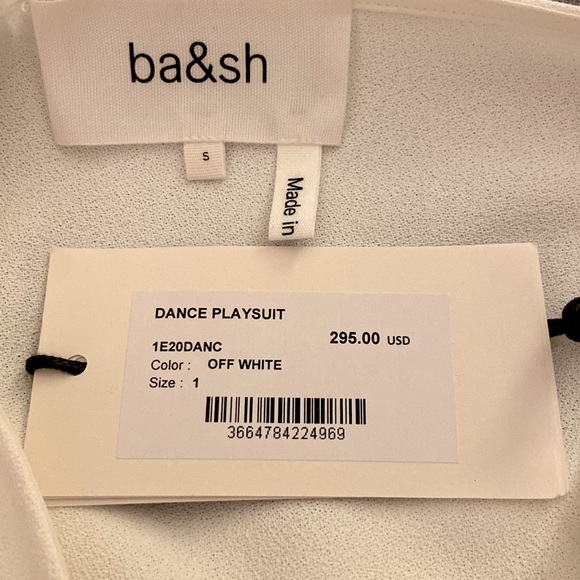 Ba&sh Playsuit / Romper in White, Size Small, NWT - Flawless French Style - Picture 6 of 10